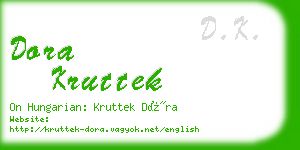 dora kruttek business card